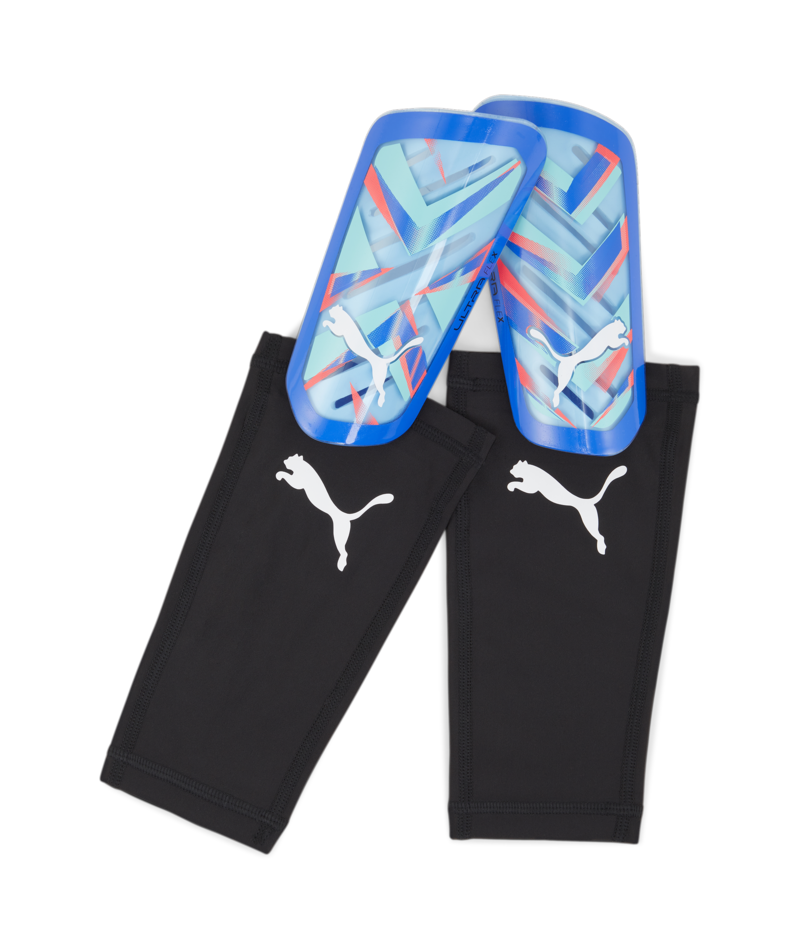 Puma Ultra Flex Sleeve Soccer Shinguard - Bluemazing/Electric Peppermint Adult Shinguards - Third Coast Soccer