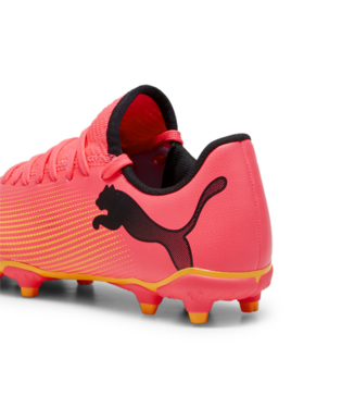 PUMA Junior Future 7 Play FG/AG - Sunset Glow/Black/Sun Stream Youth Footwear - Third Coast Soccer