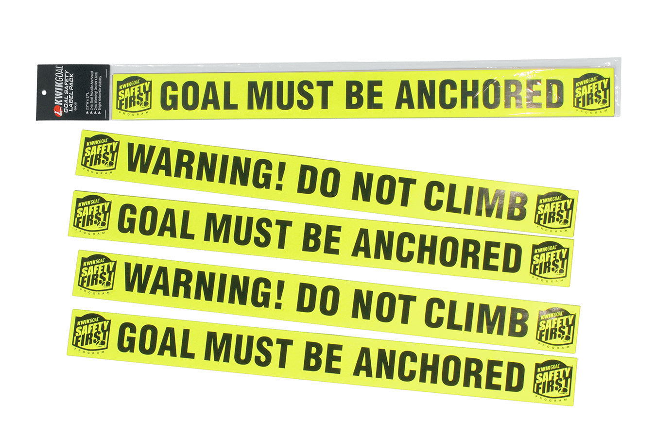 KwikGoal Goal Safety Label Goal Equipment - Third Coast Soccer