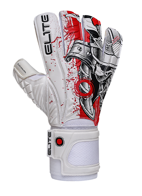 Elite Samurai Gk Gloves Gloves Size 10 White/Red/Black - Third Coast Soccer