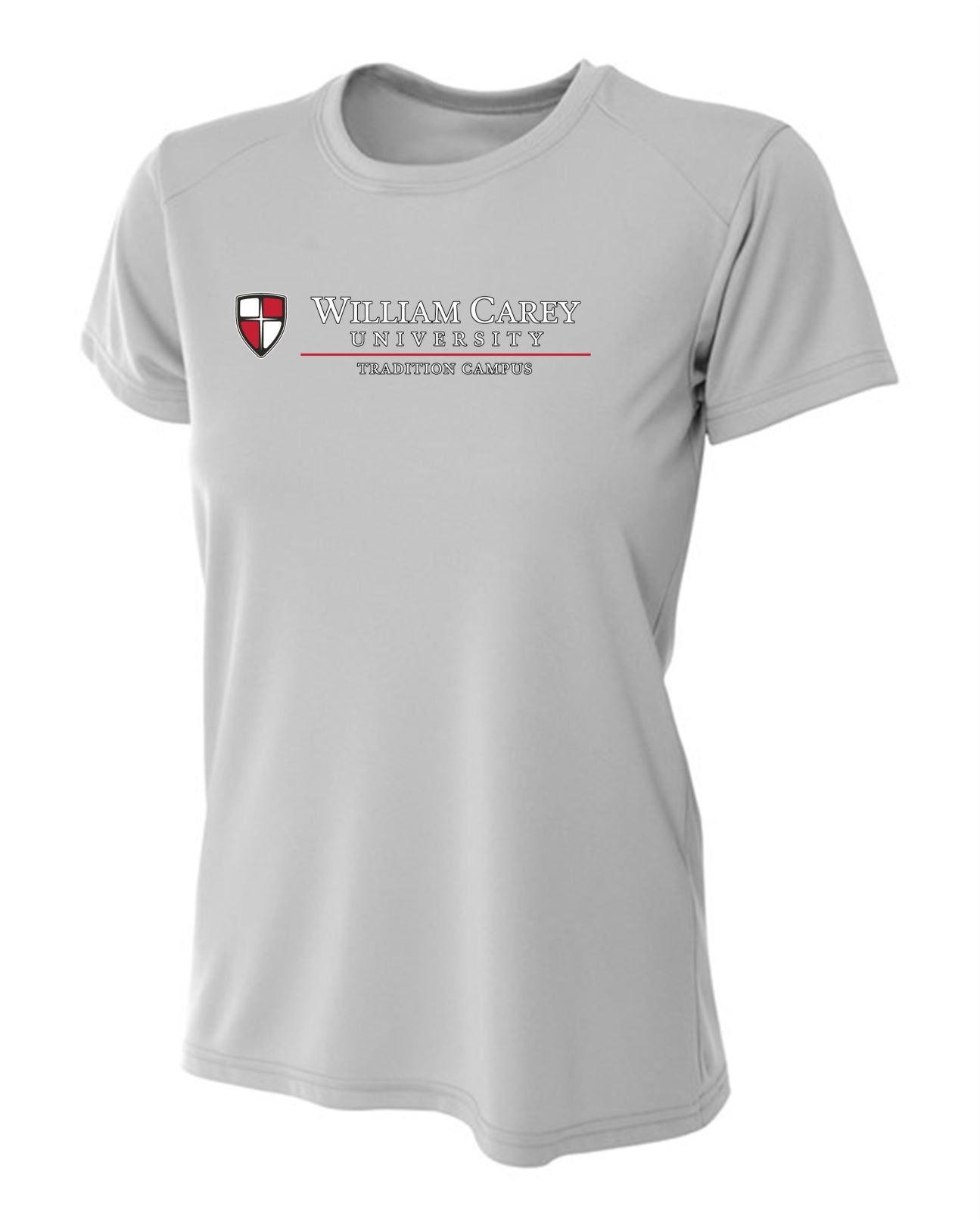 WCU Tradition Campus Women's Short-Sleeve Performance Shirt WCU TC Silver Grey Womens Small - Third Coast Soccer