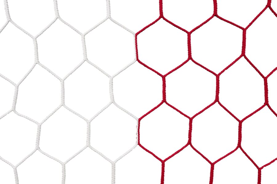 Kwikgoal Premier Hex Net - White/Red Nets - Third Coast Soccer