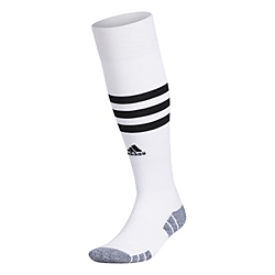 Adidas 3-Stripe Hoop Sock - White/Black Socks - Third Coast Soccer