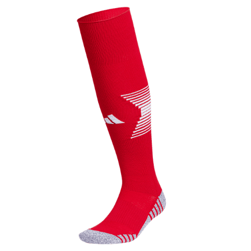 adidas Team Speed 4 Socks - Red/White Socks - Third Coast Soccer