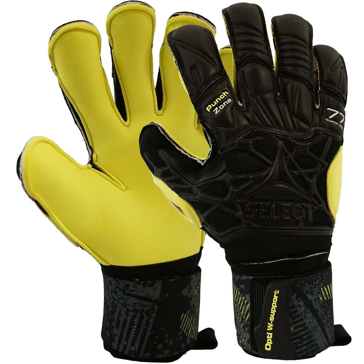 SELECT 77 SUPER GRIP GK GLOVE Gloves Size 11 Yellow/Black - Third Coast Soccer
