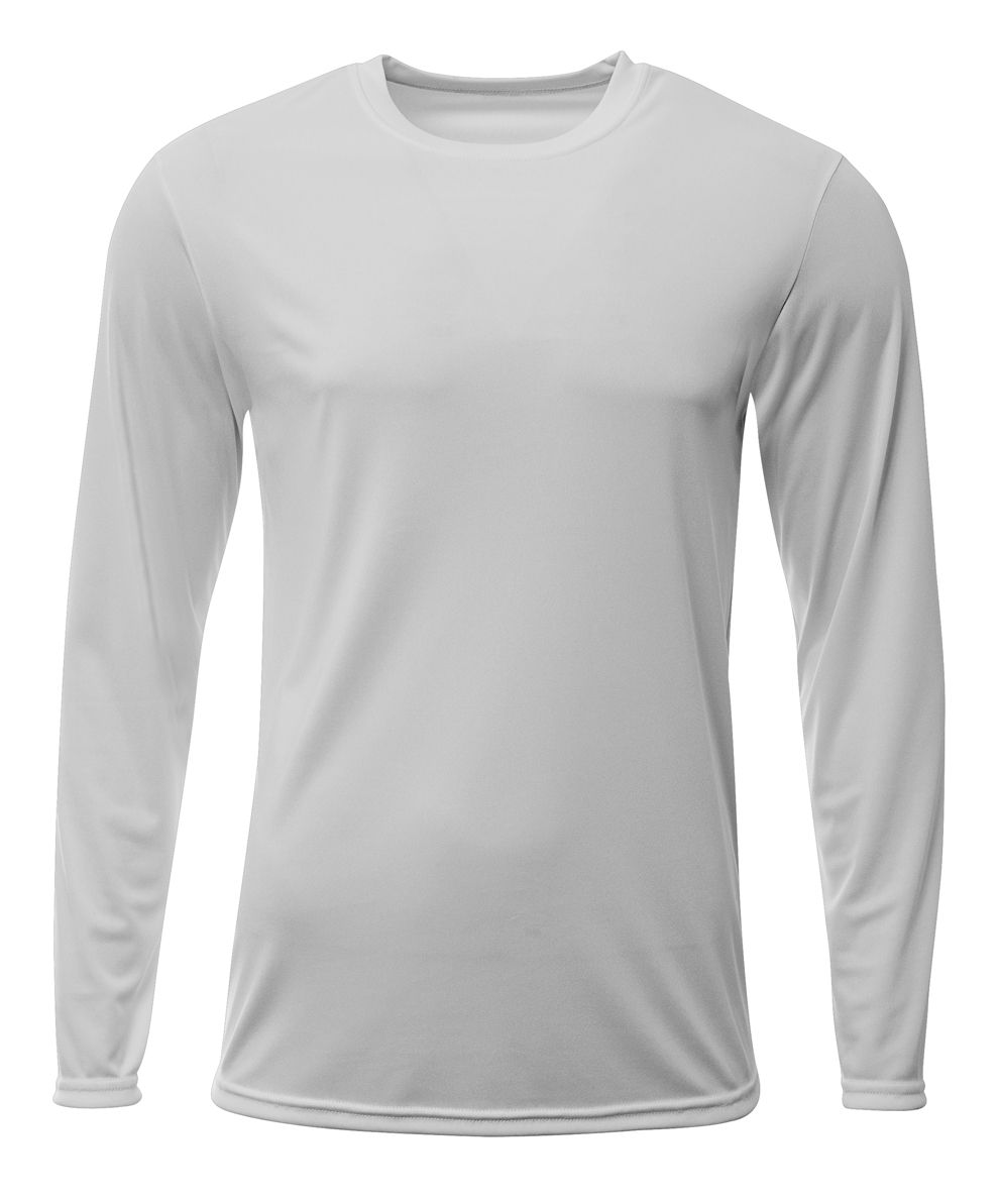 A4 SPRINT LS TEE Jerseys Silver Mens XSmall - Third Coast Soccer