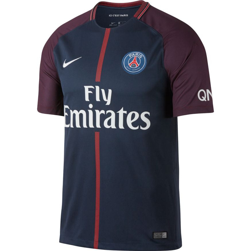 Nike Paris St. Germain Home Jersey 17/18 Club Replica Midnight Navy/White Mens Small - Third Coast Soccer