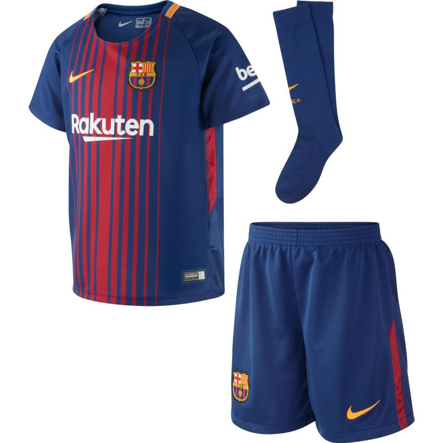 Nike Kids' Fc Barcelona Home Mini Kit 17/18 Club Replica Deep Royal Blue/University Gol Youth Extra Small - Third Coast Soccer