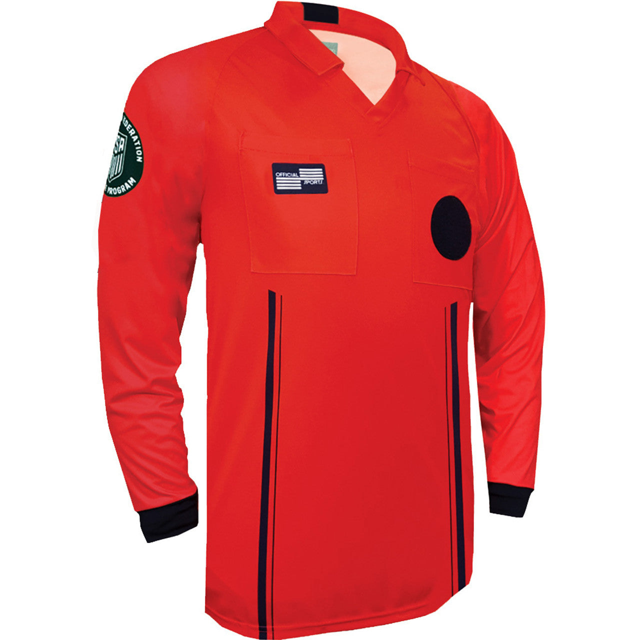Official Sports USSF Economy LS Jersey - Red Referee - Third Coast Soccer