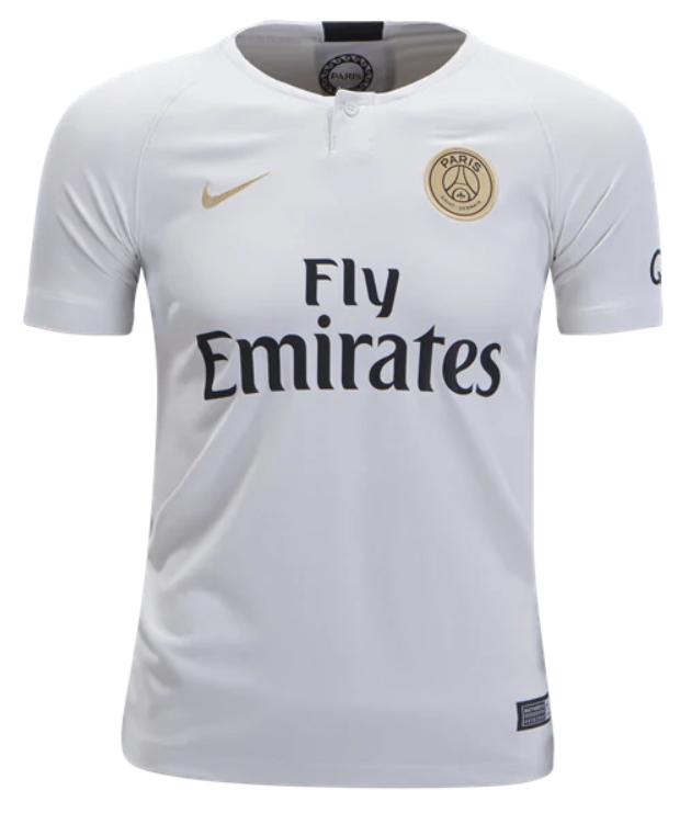 Nike Youth Paris St. Germain Away Jersey 18/19 Club Replica Light Bone/Truly Gold Youth Small - Third Coast Soccer
