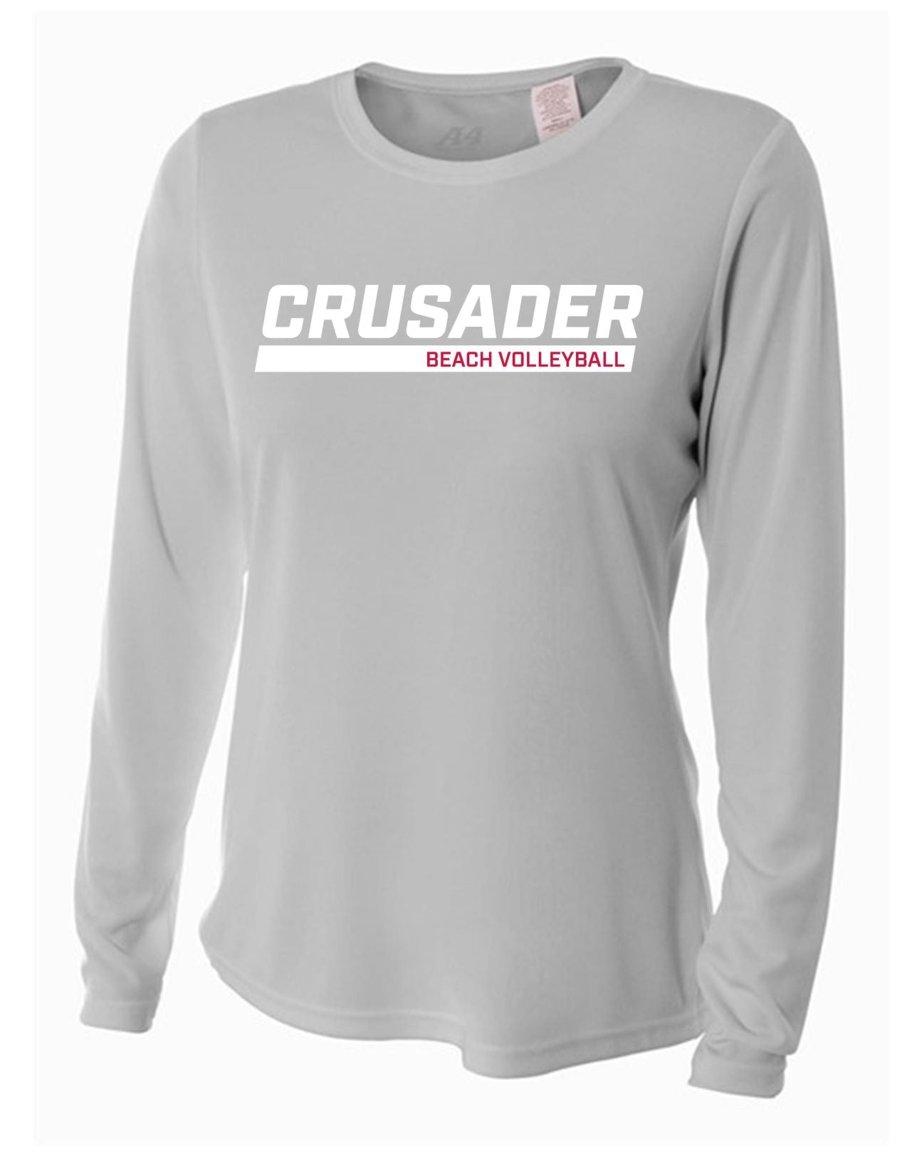 WCU Beach Volleyball Women's Long-Sleeve Performance Shirt WCU Beach Volleyball Silver Crusader - Third Coast Soccer
