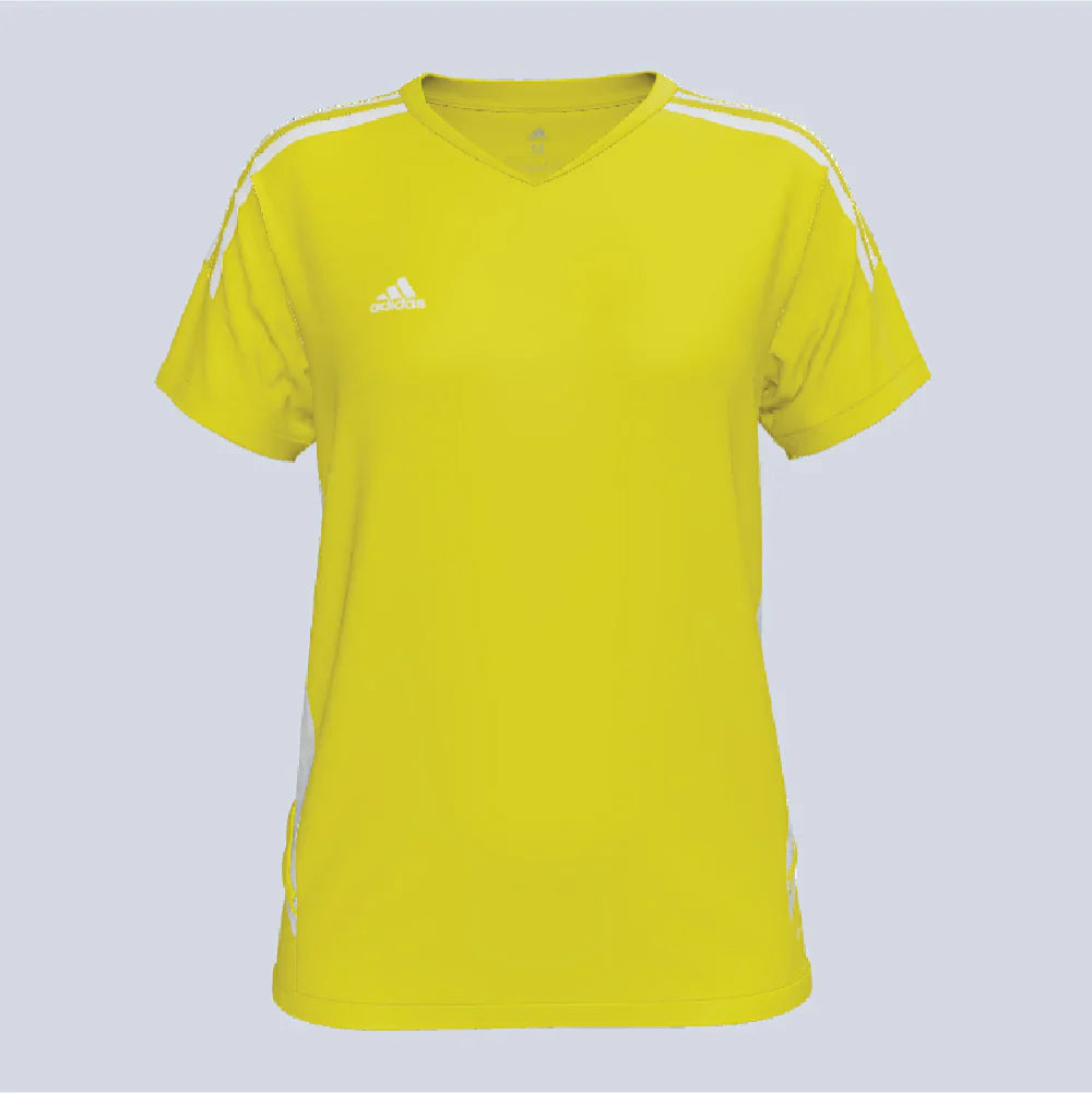 adidas Women's Condivo 22 Jersey - Yellow/White apparel closeout - Third Coast Soccer