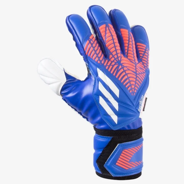 adidas Predator Match Fingersave GK Glove - Hi-Res Blue/Turbo Goalkeeper - Third Coast Soccer