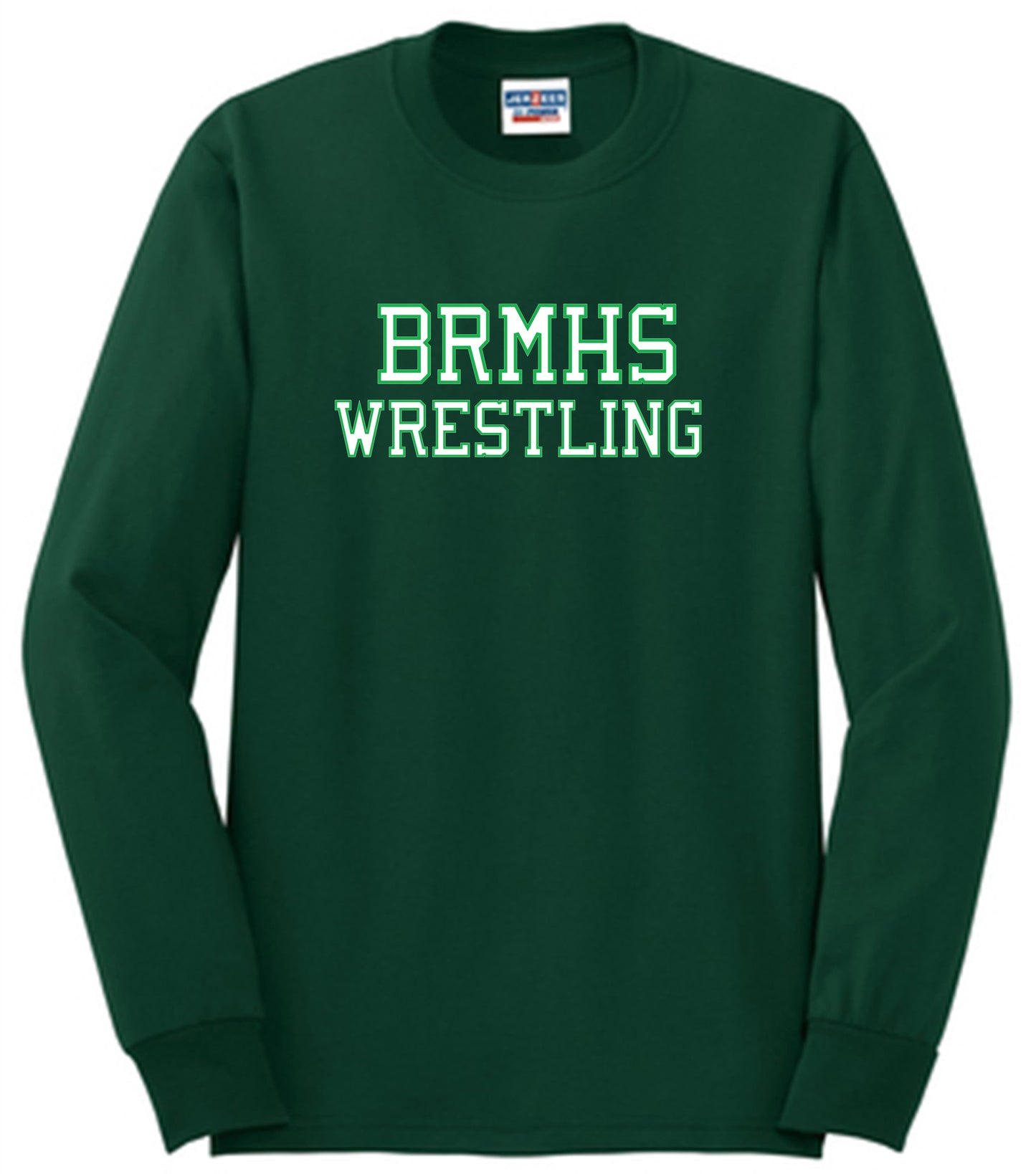BRMHS WRESTLING LONG SLEEVE T-SHIRT T-Shirts Green Youth Medium - Third Coast Soccer