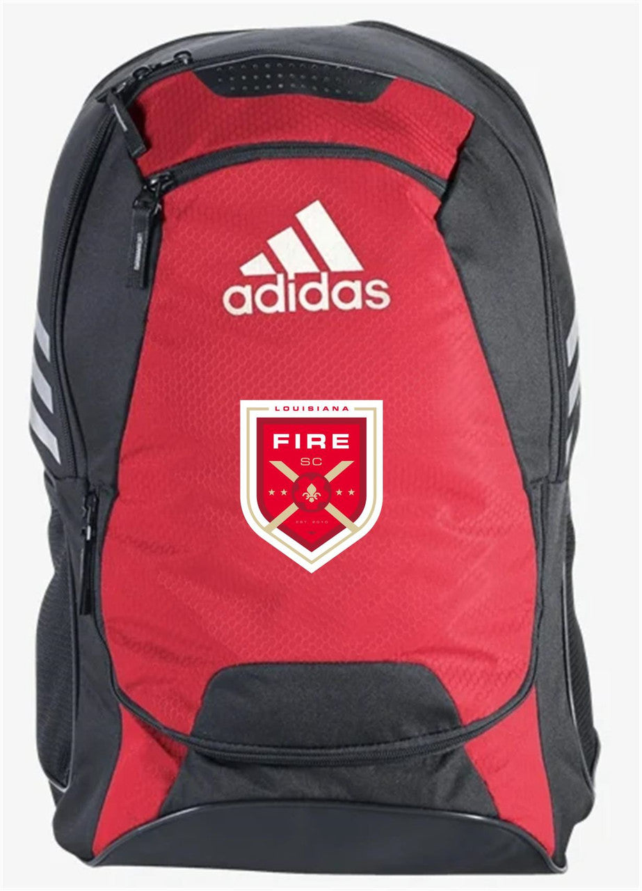 adidas Fire Stadium III Backpack - Red/Black Louisiana Fire 2022-2024 - Third Coast Soccer