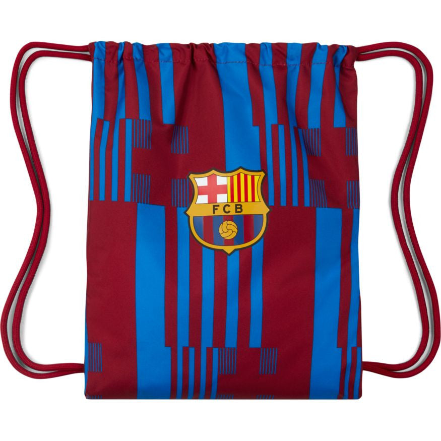 Nike FC Barcelona Stadium Sack - Nobel Red/Soar/Pale Ivory Bags - Third Coast Soccer