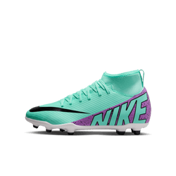 Nike Junior Mercurial Superfly 9 Club FG - Turquoise/Fuchsia/Black/White Youth Footwear - Third Coast Soccer