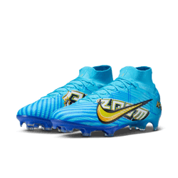 Nike Zoom Mercurial Superfly 9 Elite KM FG - Baltic Blue/White Mens Footwear - Third Coast Soccer