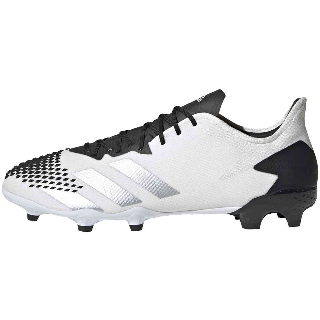 ADIDAS PREDATOR 20.2 FG Mens Firm Ground Mens 7.5 White/Silver Metallic/Black - Third Coast Soccer