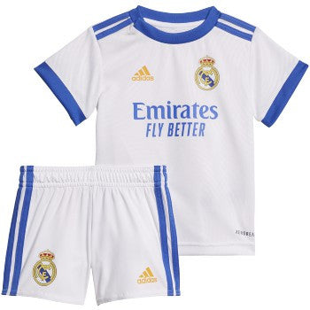 adidas Real Madrid Home Babykit 21/22 Club Replica 6 Month White/White - Third Coast Soccer