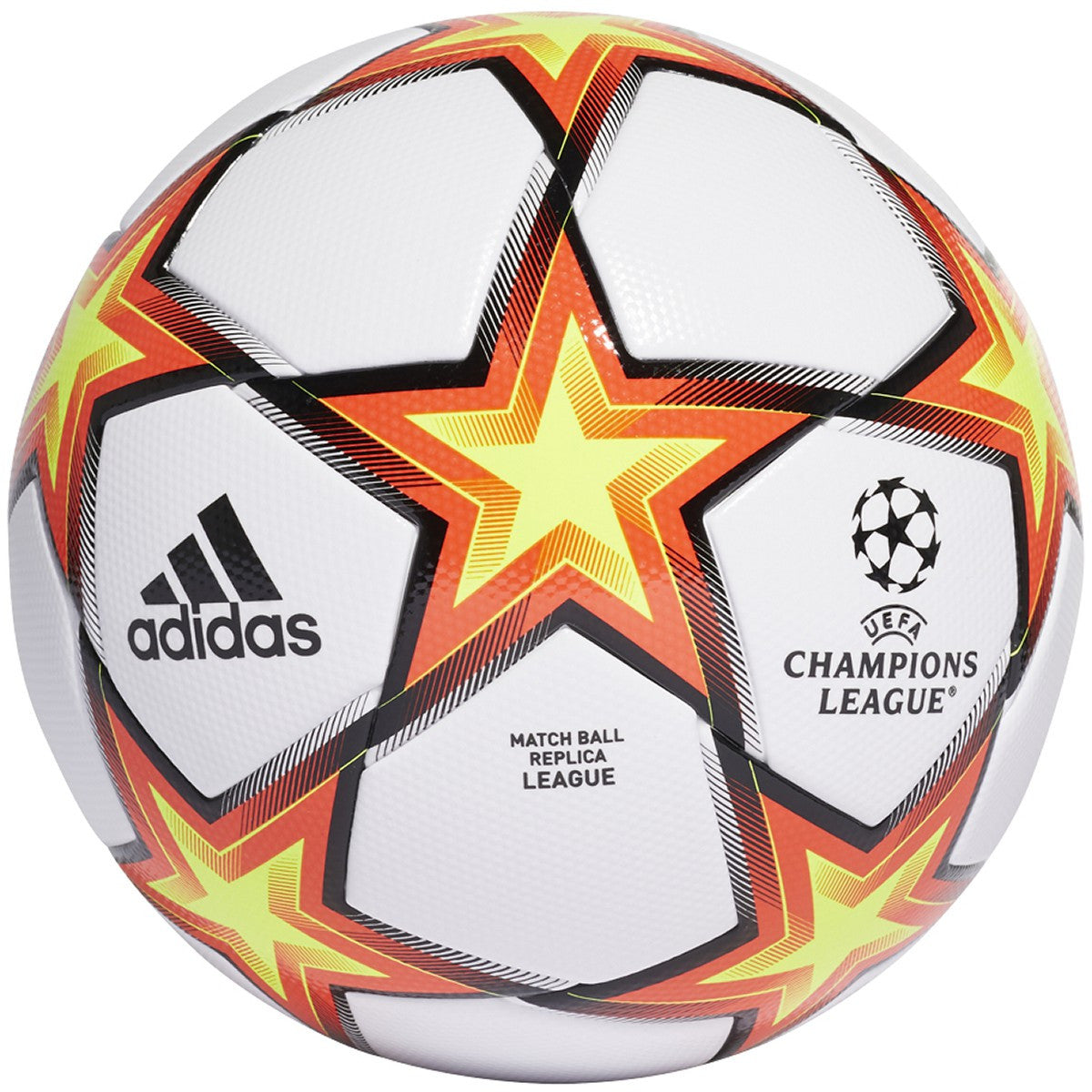 adidas UCL League Pyrostorm Ball - White/Solar Red/Solar Yellow Balls - Third Coast Soccer