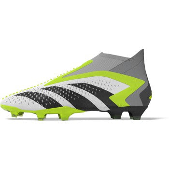 adidas Predator Accuracy+ FG - White/Black/Lucid Lemon Men's Footwear Closeout - Third Coast Soccer
