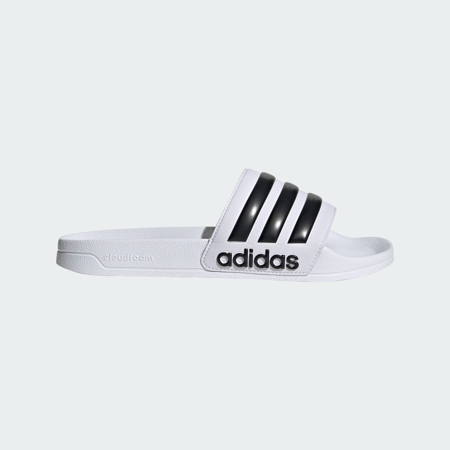 adidas Adilette Shower Slide - White/Black Mens Sandals - Third Coast Soccer