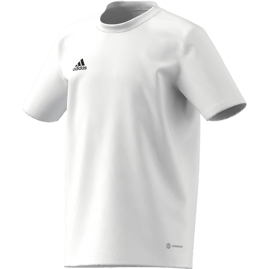 adidas Youth Entrada 22 Poly Tee - White Training Wear - Third Coast Soccer