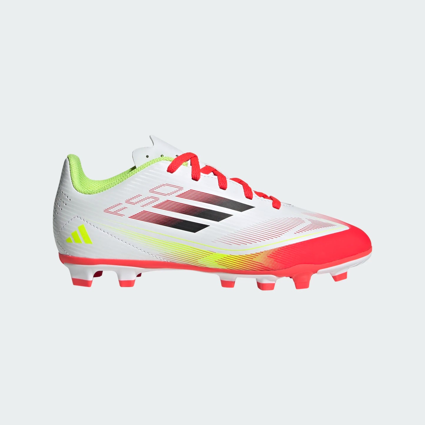 adidas Youth F50 Club FG/MG - White/Black/Solar Yellow Youth Footwear - Third Coast Soccer