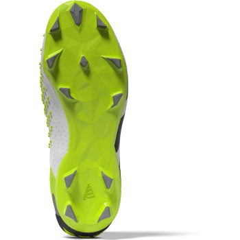 adidas Junior Predator Accuracy+ FG - White/Black/Lucid Lemon Youth Firm Ground - Third Coast Soccer