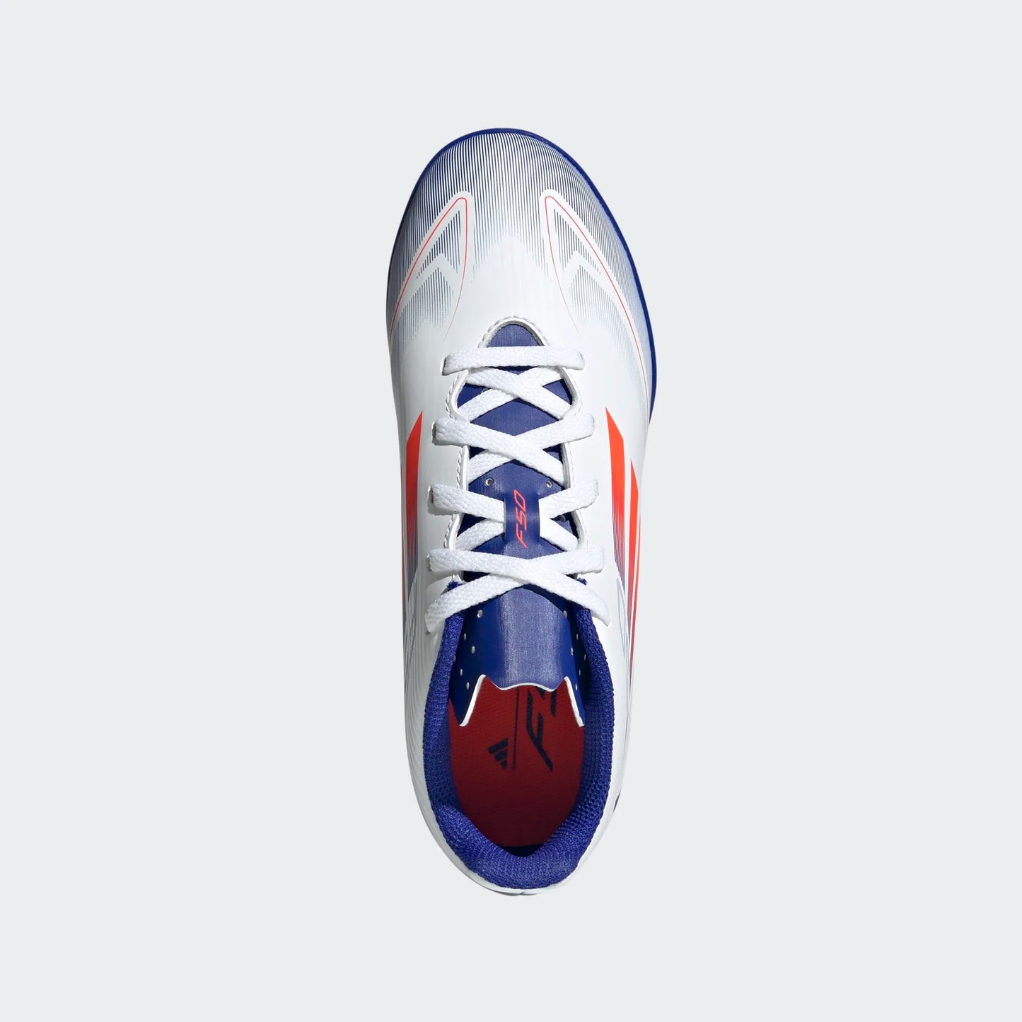 adidas Junior F50 Club Turf - White/Red/Blue Youth Footwear - Third Coast Soccer