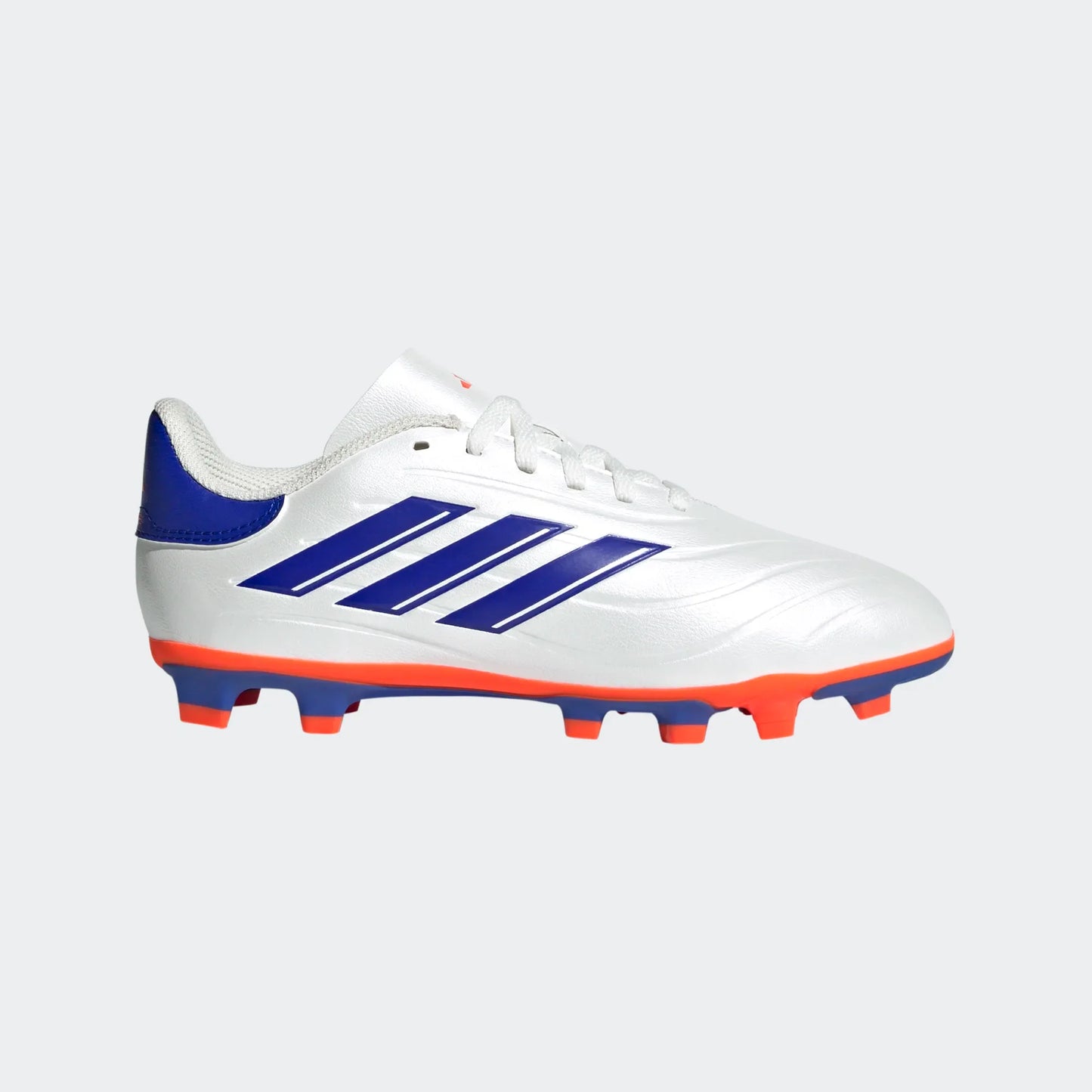 adidas Junior Copa Pure 2 Club FXG - White/Lucid Blue/Solar Red Youth Footwear - Third Coast Soccer