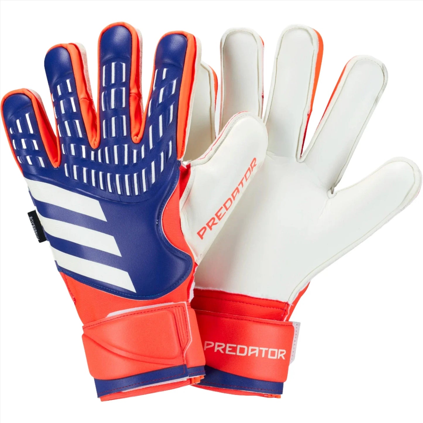 adidas Predator Match Fingersave Goalkeeper Glove - Blue/Red/White Gloves - Third Coast Soccer