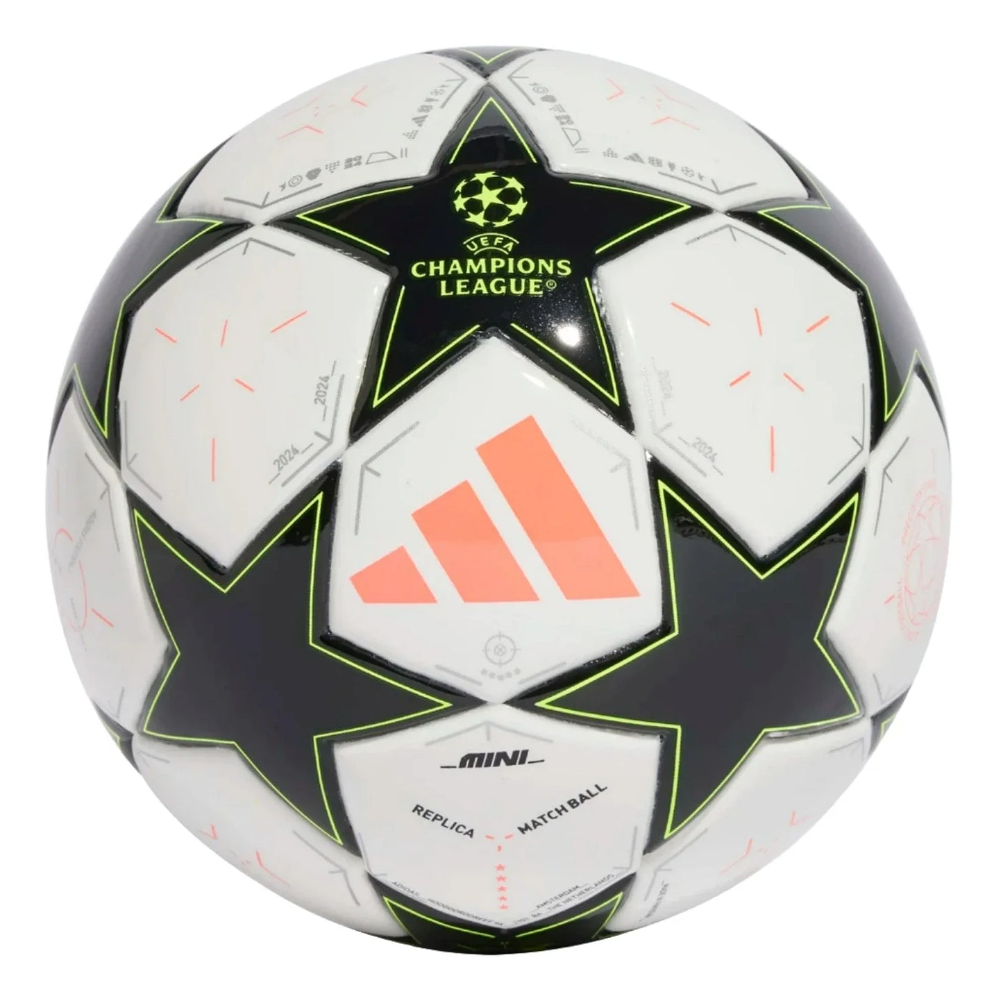 adidas UCL 24 Mini Ball - White/Black/Platinum Balls - Third Coast Soccer