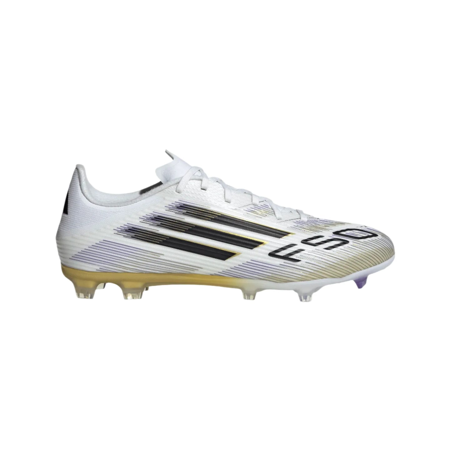 adidas F50 League FG/MG - White/Black/Gold Men's Footwear - Third Coast Soccer