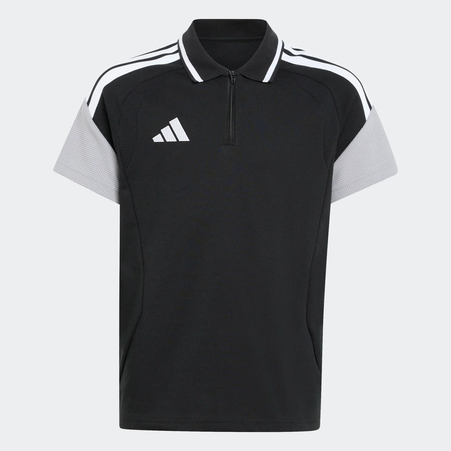 adidas Youth Tiro 26 Competition Polo - Black/Light Onix/White Polo Black Youth XXSmall - Third Coast Soccer