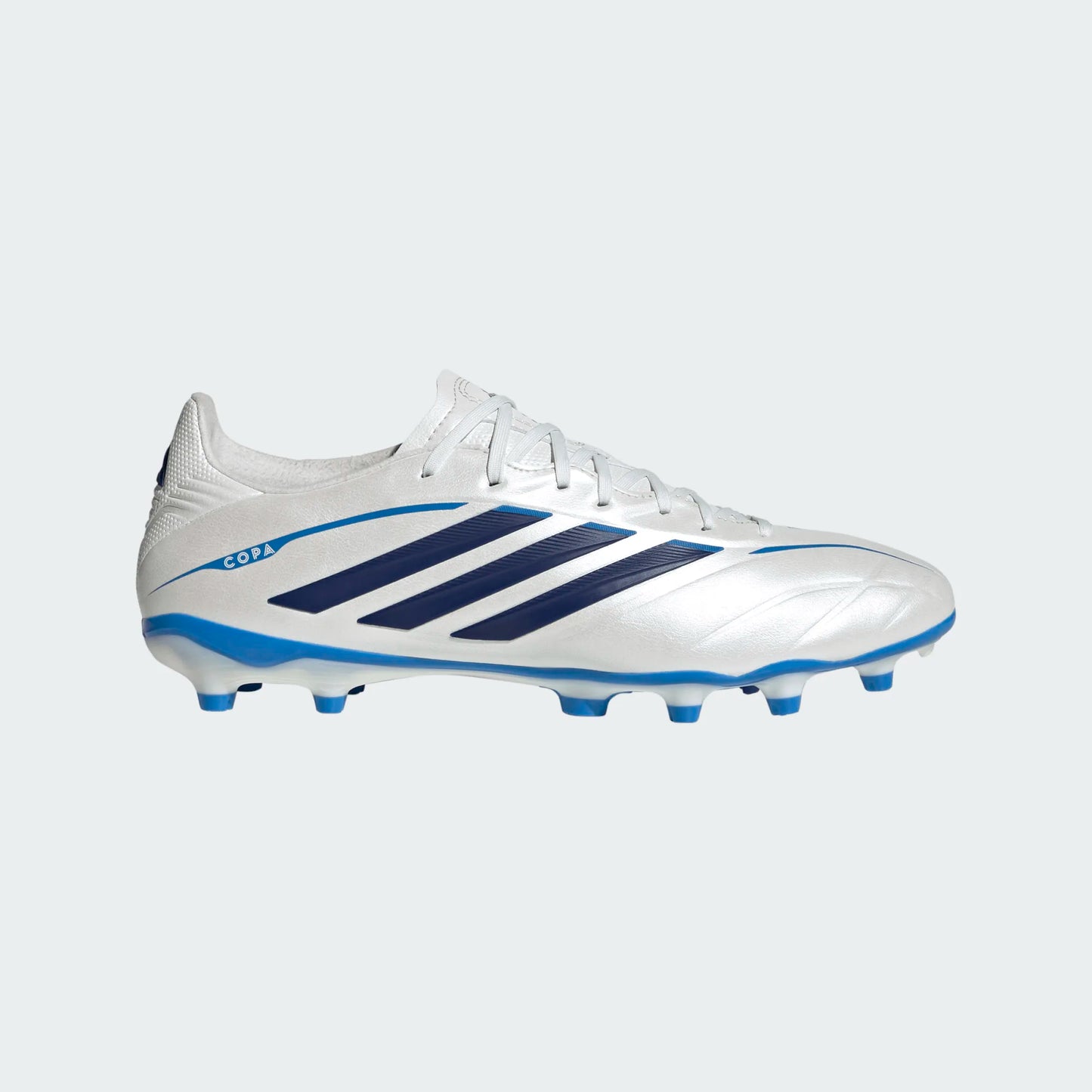 adidas Copa Pure IV League FG - White/Metallic/Blue Mens Footwear - Third Coast Soccer