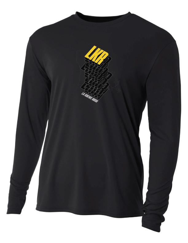 A4 La Krewe-Rush Long-Sleeve Shirt Stack - Black, Silver Or White LA Krewe Rush Black Mens Small - Third Coast Soccer