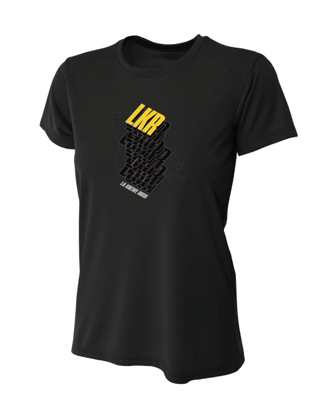 A4 La Krewe-Rush Short-Sleeve Shirt Stack - Black, Silver Or White LA Krewe Rush Black Womens Small - Third Coast Soccer