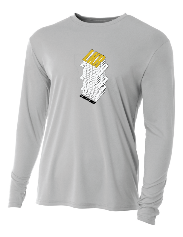 A4 La Krewe-Rush Long-Sleeve Shirt Stack - Black, Silver Or White LA Krewe Rush Silver Mens Small - Third Coast Soccer