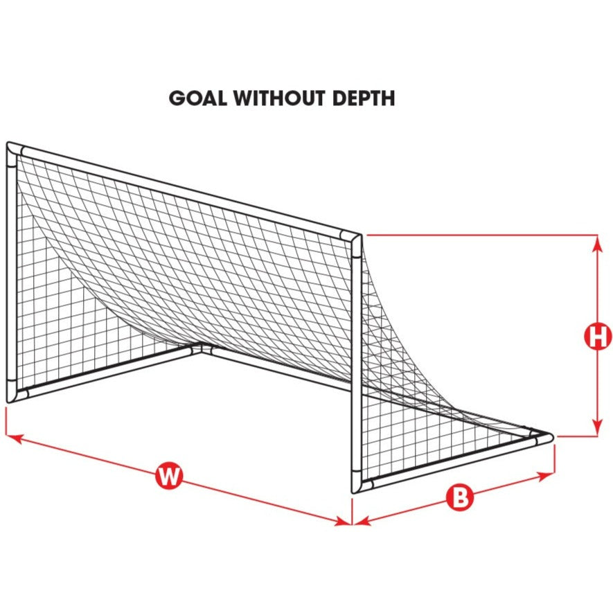 KwikGoal 120mm Mesh, 2mm Solid Braid Knotless 5Hx10Wx5B Nets - Third Coast Soccer