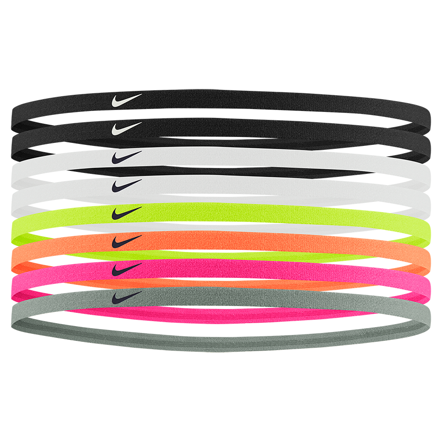 Nike Skinny Headbands 8 Pack Player Accessories Black/White - Third Coast Soccer