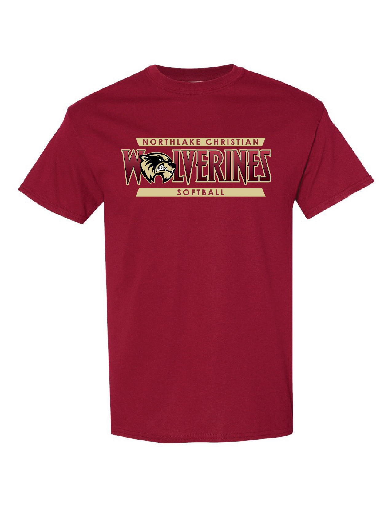 Northlake Christian Softball Short-Sleeve T-Shirt - Black, Sport Grey or Garnet NCS Softball Garnet Mens Small - Third Coast Soccer