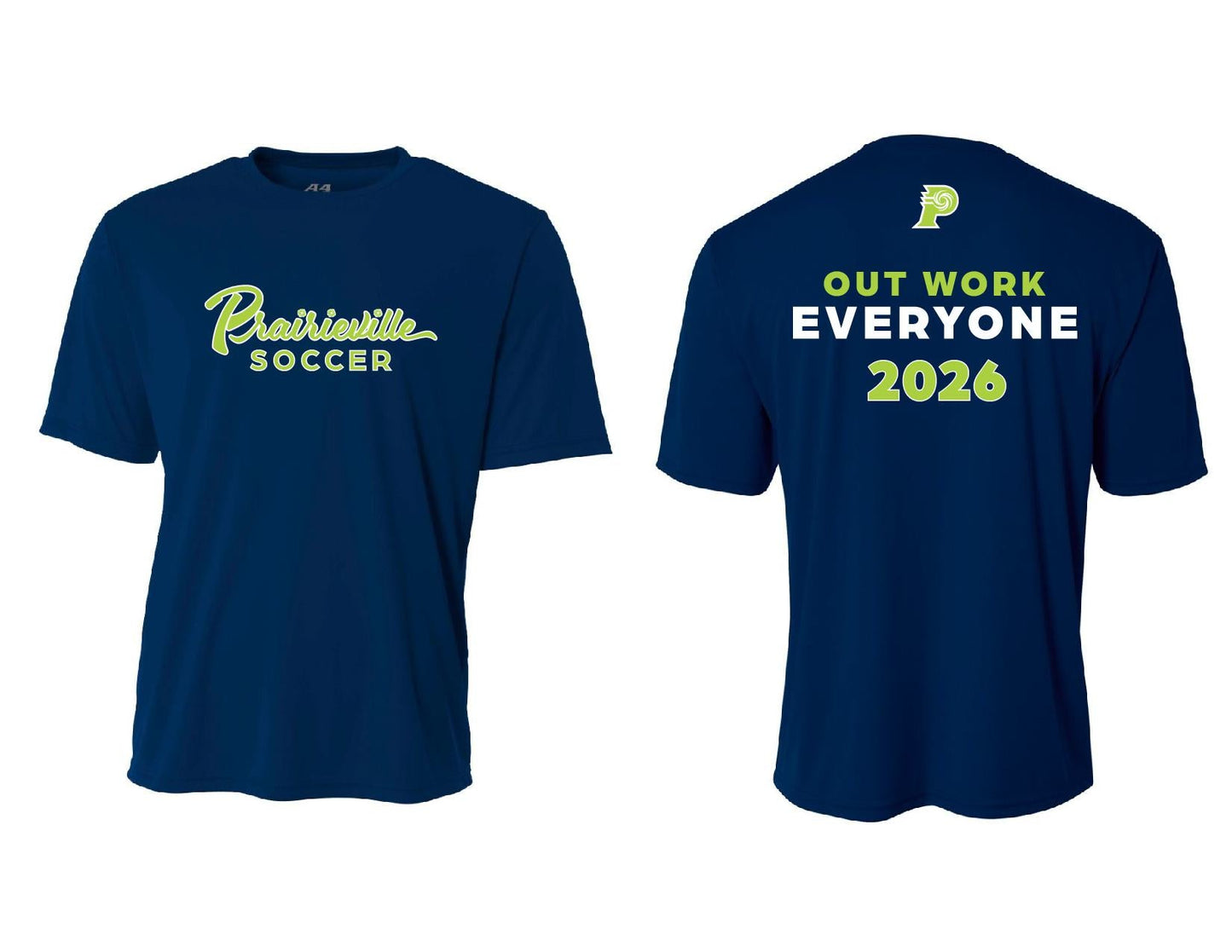 A4 PVHS Playoff Shirt 2026 Prairieville High School Navy Mens Small - Third Coast Soccer