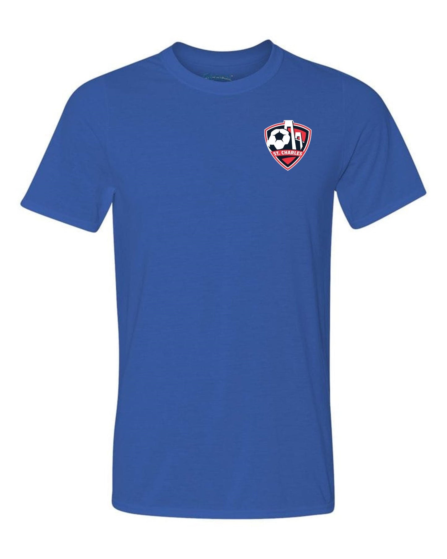 SCSL Short-Sleeve Performance Tee St. Charles Soccer Spiritwear Royal Mens Small - Third Coast Soccer