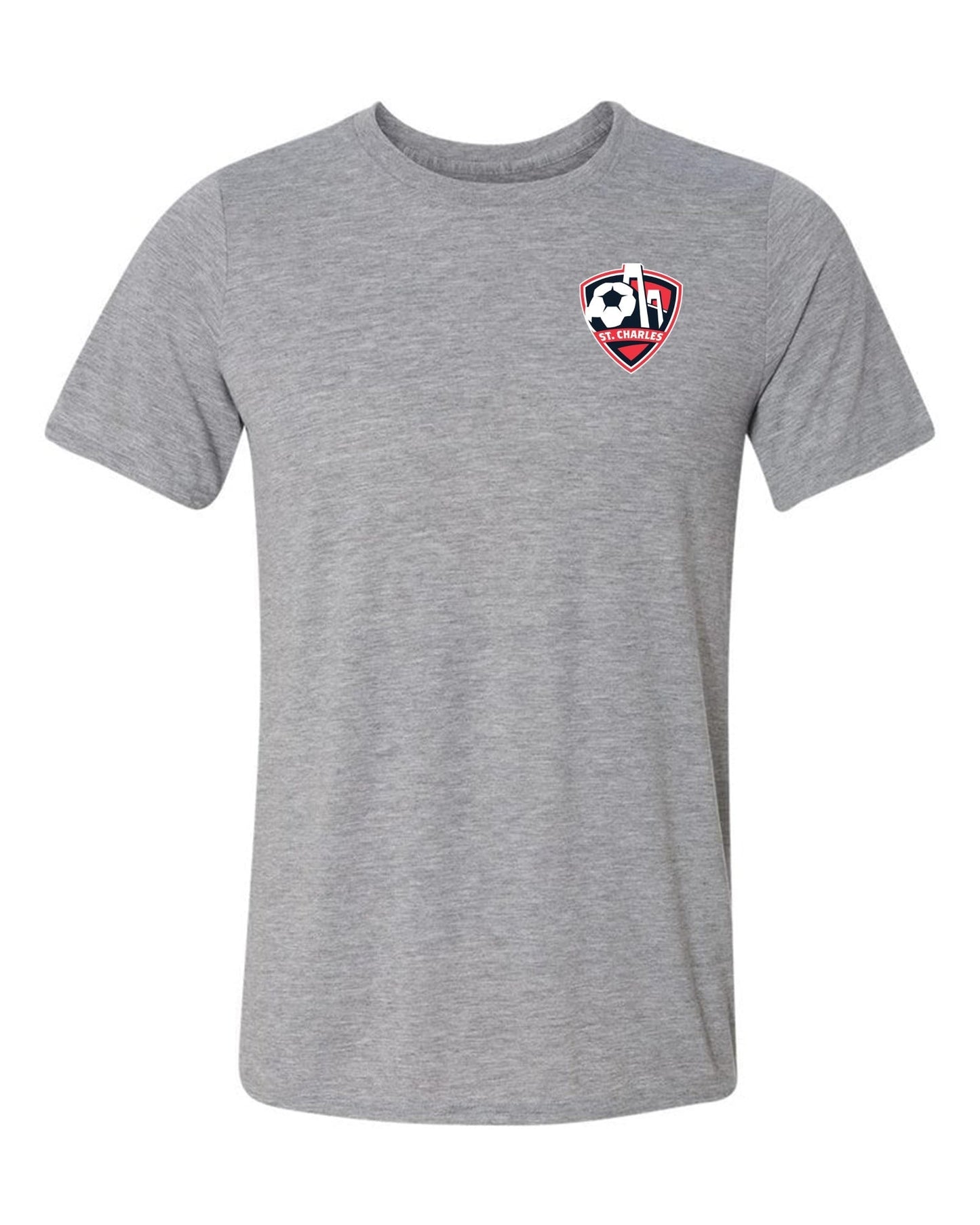 SCSL Short-Sleeve Performance Tee St. Charles Soccer Spiritwear Sport Grey Mens Small - Third Coast Soccer