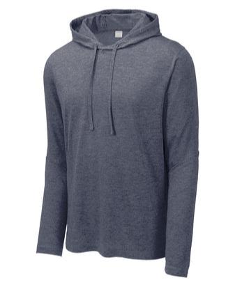 Sport-Tek Men's PosiCharge Long-Sleeve Hoodie Training Wear True Navy Heather Mens Small - Third Coast Soccer