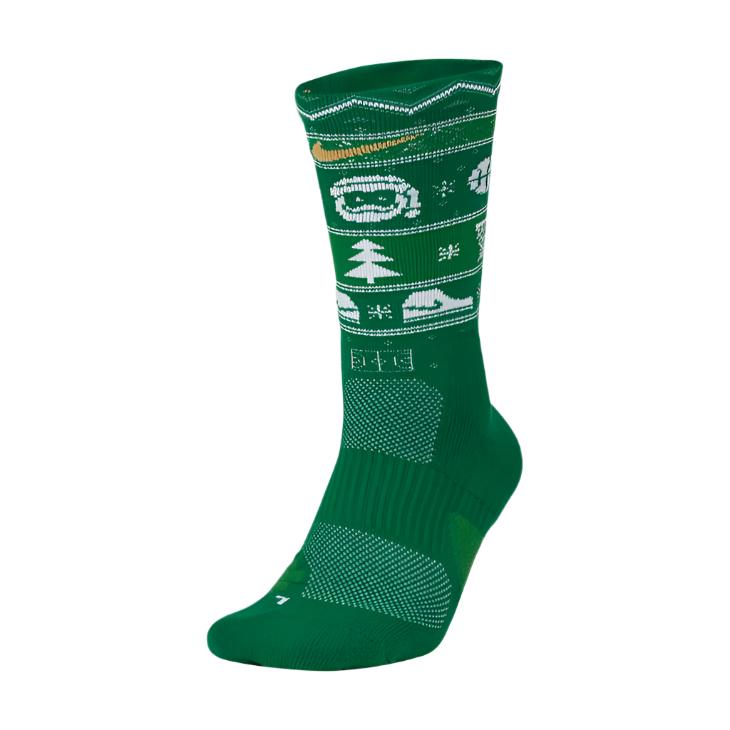 Nike Elite Christmas Crew Socks - Green Socks - Third Coast Soccer
