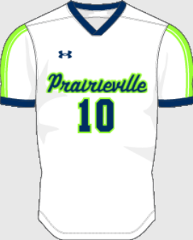Under Armour AF Men's Primetime SS Custom Jersey Jerseys Custom White/Navy/Poison Mens Small - Third Coast Soccer