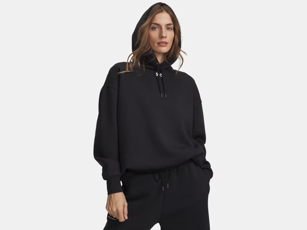 UA Women's Team Icon Fleece Hoodie Training Wear Black Womens XSmall - Third Coast Soccer